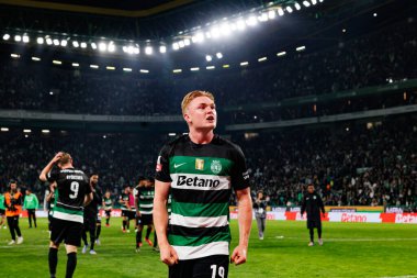 Conrad Harder, Liga Portekiz maçı sırasında Estadio Jose Alvalade 'de (Maciej Rogowski) spor takımları ile Gil Vicente FC arasında görüldü.)