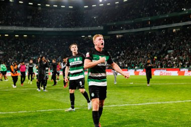 Conrad Harder, Liga Portekiz maçı sırasında Estadio Jose Alvalade 'de (Maciej Rogowski) spor takımları ile Gil Vicente FC arasında görüldü.)