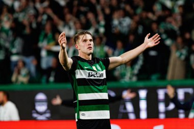 Viktor Gyokeres, Liga Portekiz maçı sırasında Estadio Jose Alvalade 'de (Maciej Rogowski) spor takımları ile Gil Vicente FC arasında görüldü.)