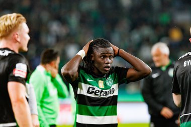 Liga Portekiz maçı sırasında Estadio Jose Alvalade 'de (Maciej Rogowski) spor takımları ile Gil Vicente FC arasında Geovany Quenda görüldü.)