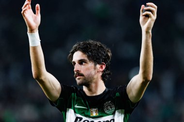 Francisco Trincao, Liga Portekiz maçı sırasında Estadio Jose Alvalade 'de (Maciej Rogowski) spor takımları ile Gil Vicente FC arasında görüldü.)