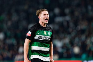 Viktor Gyokeres, Liga Portekiz maçı sırasında Estadio Jose Alvalade 'de (Maciej Rogowski) spor takımları ile Gil Vicente FC arasında görüldü.)