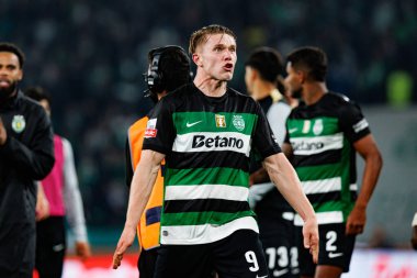 Viktor Gyokeres, Liga Portekiz maçı sırasında Estadio Jose Alvalade 'de (Maciej Rogowski) spor takımları ile Gil Vicente FC arasında görüldü.)