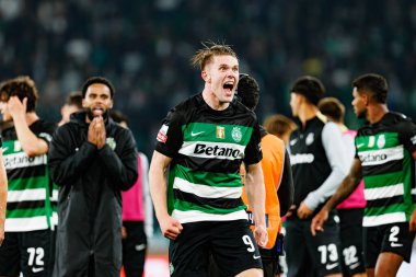 Viktor Gyokeres, Liga Portekiz maçı sırasında Estadio Jose Alvalade 'de (Maciej Rogowski) spor takımları ile Gil Vicente FC arasında görüldü.)