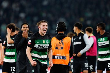 Viktor Gyokeres, Liga Portekiz maçı sırasında Estadio Jose Alvalade 'de (Maciej Rogowski) spor takımları ile Gil Vicente FC arasında görüldü.)