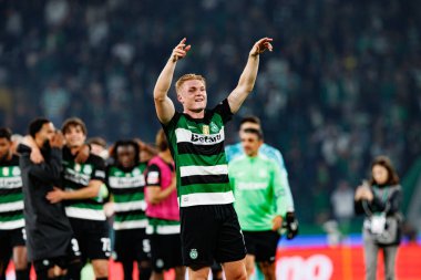 Conrad Harder, Liga Portekiz maçı sırasında Estadio Jose Alvalade 'de (Maciej Rogowski) spor takımları ile Gil Vicente FC arasında görüldü.)