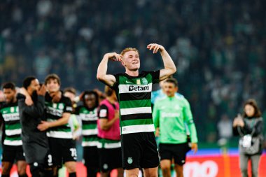 Conrad Harder, Liga Portekiz maçı sırasında Estadio Jose Alvalade 'de (Maciej Rogowski) spor takımları ile Gil Vicente FC arasında görüldü.)