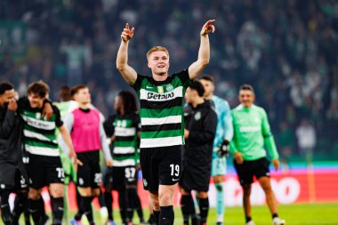 Conrad Harder, Liga Portekiz maçı sırasında Estadio Jose Alvalade 'de (Maciej Rogowski) spor takımları ile Gil Vicente FC arasında görüldü.)