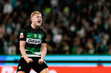 Conrad Harder, Liga Portekiz maçı sırasında Estadio Jose Alvalade 'de (Maciej Rogowski) spor takımları ile Gil Vicente FC arasında görüldü.)