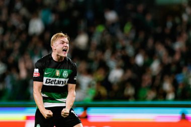 Conrad Harder, Liga Portekiz maçı sırasında Estadio Jose Alvalade 'de (Maciej Rogowski) spor takımları ile Gil Vicente FC arasında görüldü.)