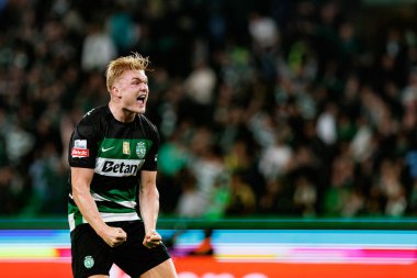 Conrad Harder, Liga Portekiz maçı sırasında Estadio Jose Alvalade 'de (Maciej Rogowski) spor takımları ile Gil Vicente FC arasında görüldü.)