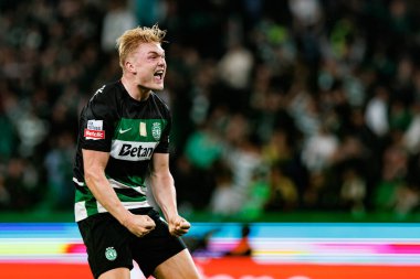 Conrad Harder, Liga Portekiz maçı sırasında Estadio Jose Alvalade 'de (Maciej Rogowski) spor takımları ile Gil Vicente FC arasında görüldü.)