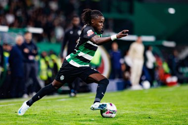 Liga Portekiz maçı sırasında Estadio Jose Alvalade 'de (Maciej Rogowski) spor takımları ile Gil Vicente FC arasında Geovany Quenda görüldü.)