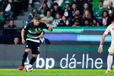 Maximiliano Araujo, Liga Portekiz maçı sırasında Estadio Jose Alvalade 'de (Maciej Rogowski)