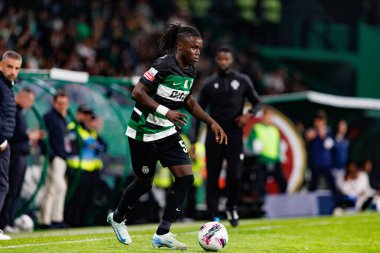 Liga Portekiz maçı sırasında Estadio Jose Alvalade 'de (Maciej Rogowski) spor takımları ile Gil Vicente FC arasında Geovany Quenda görüldü.)