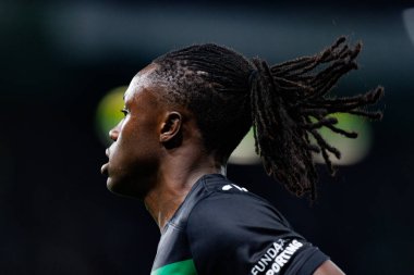 Liga Portekiz maçı sırasında Estadio Jose Alvalade 'de (Maciej Rogowski) spor takımları ile Gil Vicente FC arasında Geovany Quenda görüldü.)