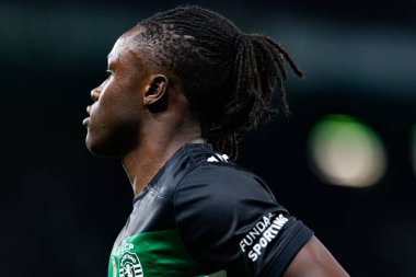 Liga Portekiz maçı sırasında Estadio Jose Alvalade 'de (Maciej Rogowski) spor takımları ile Gil Vicente FC arasında Geovany Quenda görüldü.)