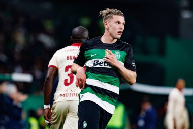 Viktor Gyokeres, Liga Portekiz maçı sırasında Estadio Jose Alvalade 'de (Maciej Rogowski) spor takımları ile Gil Vicente FC arasında görüldü.)