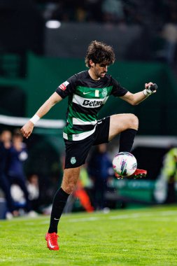 Francisco Trincao, Liga Portekiz maçı sırasında Estadio Jose Alvalade 'de (Maciej Rogowski) spor takımları ile Gil Vicente FC arasında görüldü.)