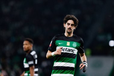 Francisco Trincao, Liga Portekiz maçı sırasında Estadio Jose Alvalade 'de (Maciej Rogowski) spor takımları ile Gil Vicente FC arasında görüldü.)