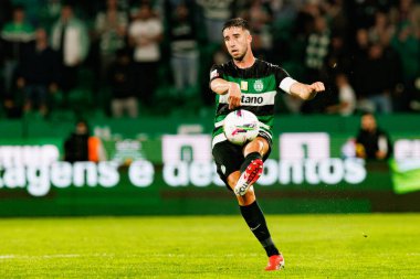 Goncalo Inacio, Liga Portekiz maçı sırasında Estadio Jose Alvalade (Maciej Rogowski) takımları ile Gil Vicente FC arasında görüldü.)