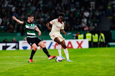 Goncalo Inacio ve Felix Correia Liga Portekiz maçı sırasında Estadio Jose Alvalade 'de (Maciej Rogowski)