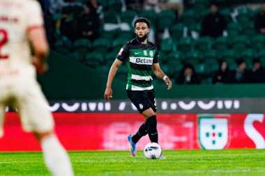 Jeremiah St. Juste, Liga Portekiz maçı sırasında Estadio Jose Alvalade 'de (Maciej Rogowski) spor takımları ile Gil Vicente FC arasında görüldü.)