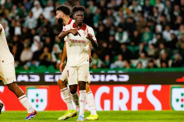 Felix Correia, Liga Portekiz maçı sırasında Estadio Jose Alvalade 'de (Maciej Rogowski) spor takımları ile Gil Vicente FC arasında görüldü.)