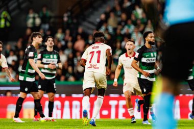 Felix Correia, Liga Portekiz maçında Estadio Jose Alvalade (Maciej Rogowski) takımları arasında attığı golü kutlarken görüldü.)