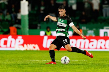 Goncalo Inacio, Liga Portekiz maçı sırasında Estadio Jose Alvalade (Maciej Rogowski) takımları ile Gil Vicente FC arasında görüldü.)