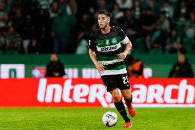 Goncalo Inacio, Liga Portekiz maçı sırasında Estadio Jose Alvalade (Maciej Rogowski) takımları ile Gil Vicente FC arasında görüldü.)