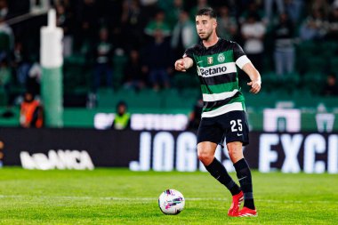 Goncalo Inacio, Liga Portekiz maçı sırasında Estadio Jose Alvalade (Maciej Rogowski) takımları ile Gil Vicente FC arasında görüldü.)