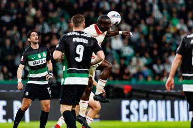 Marvin Elimbi, Liga Portekiz maçı sırasında Estadio Jose Alvalade 'de (Maciej Rogowski) spor takımları ile Gil Vicente FC arasında görüldü.)