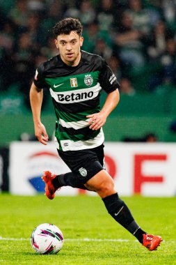 Pedro Goncalf, Liga Portekiz maçı sırasında Estadio Jose Alvalade 'de (Maciej Rogowski) spor takımları ile Gil Vicente FC arasında görüldü.)