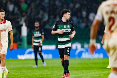 Pedro Goncalf, Liga Portekiz maçı sırasında Estadio Jose Alvalade 'de (Maciej Rogowski) spor takımları ile Gil Vicente FC arasında görüldü.)