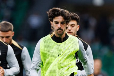 Francisco Trincao, Liga Portekiz maçı sırasında Estadio Jose Alvalade 'de (Maciej Rogowski) spor takımları ile Gil Vicente FC arasında görüldü.)