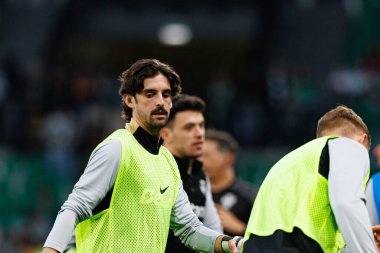 Francisco Trincao, Liga Portekiz maçı sırasında Estadio Jose Alvalade 'de (Maciej Rogowski) spor takımları ile Gil Vicente FC arasında görüldü.)