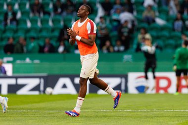 Jonathan Buatu, Liga Portekiz maçı sırasında Estadio Jose Alvalade 'de (Maciej Rogowski) spor takımları ile Gil Vicente FC arasında görüldü.)