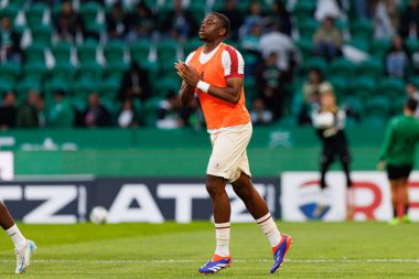 Jonathan Buatu, Liga Portekiz maçı sırasında Estadio Jose Alvalade 'de (Maciej Rogowski) spor takımları ile Gil Vicente FC arasında görüldü.)