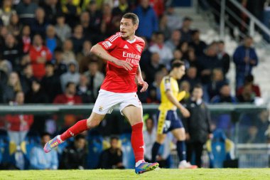 Andrea Belotti, Liga Portekiz maçı sırasında Estoril Praia ve SL Benfica takımları arasında Estadio Antonio Coimbra da Mota 'da görüldü (Maciej Rogowski)