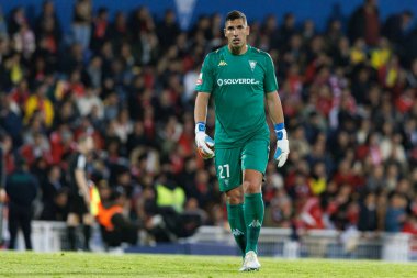Joel Robles, Liga Portekiz maçı sırasında Estoril Praia ve SL Benfica takımları arasında Estadio Antonio Coimbra da Mota 'da görüldü (Maciej Rogowski)