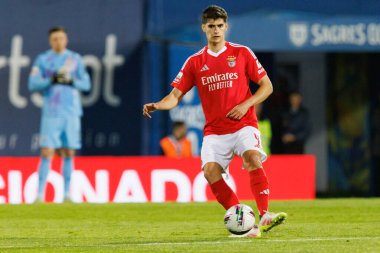 Antonio Silva, Liga Portekiz maçı sırasında Estoril Praia ve SL Benfica takımları arasında Estadio Antonio Coimbra da Mota 'da görüldü (Maciej Rogowski)