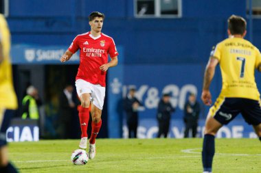 Antonio Silva, Liga Portekiz maçı sırasında Estoril Praia ve SL Benfica takımları arasında Estadio Antonio Coimbra da Mota 'da görüldü (Maciej Rogowski)