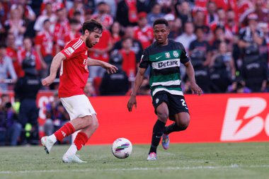 Orkun Kokcu, Liga Portekiz maçı sırasında SL Benfica ve Sporting CP (Maciej Rogowski) takımları arasında görüldü.)