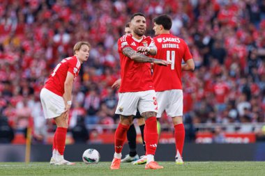 Nicolas Otamendi Liga Portekiz maçı sırasında SL Benfica ve Sporting CP (Maciej Rogowski) takımları arasında görüldü.)