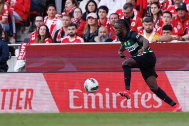 Liga Portekiz maçında SL Benfica ve Sporting CP (Maciej Rogowski) takımları arasında Geovany Quenda görüldü)