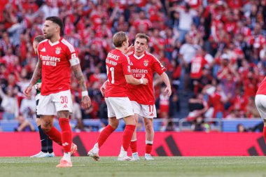 Andreas Schjelderup ve Kerem Akturkoglu, Liga Portekiz maçında SL Benfica ve Sporting CP (Maciej Rogowski)