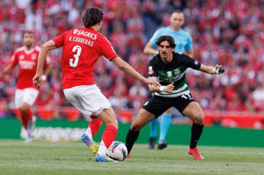 Alvaro Carreras, Liga Portekiz maçı sırasında SL Benfica ve Sporting CP (Maciej Rogowski) takımları arasında görüldü.)