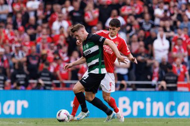 Viktor Gyokeres ve Antonio Silva Liga Portekiz maçı sırasında SL Benfica ve Sporting CP (Maciej Rogowski)