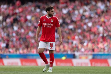 Orkun Kokcu, Liga Portekiz maçı sırasında SL Benfica ve Sporting CP (Maciej Rogowski) takımları arasında görüldü.)